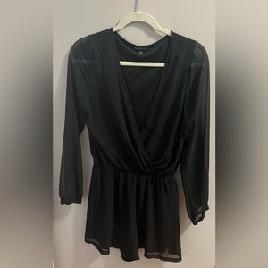 Express black long sleeve romper